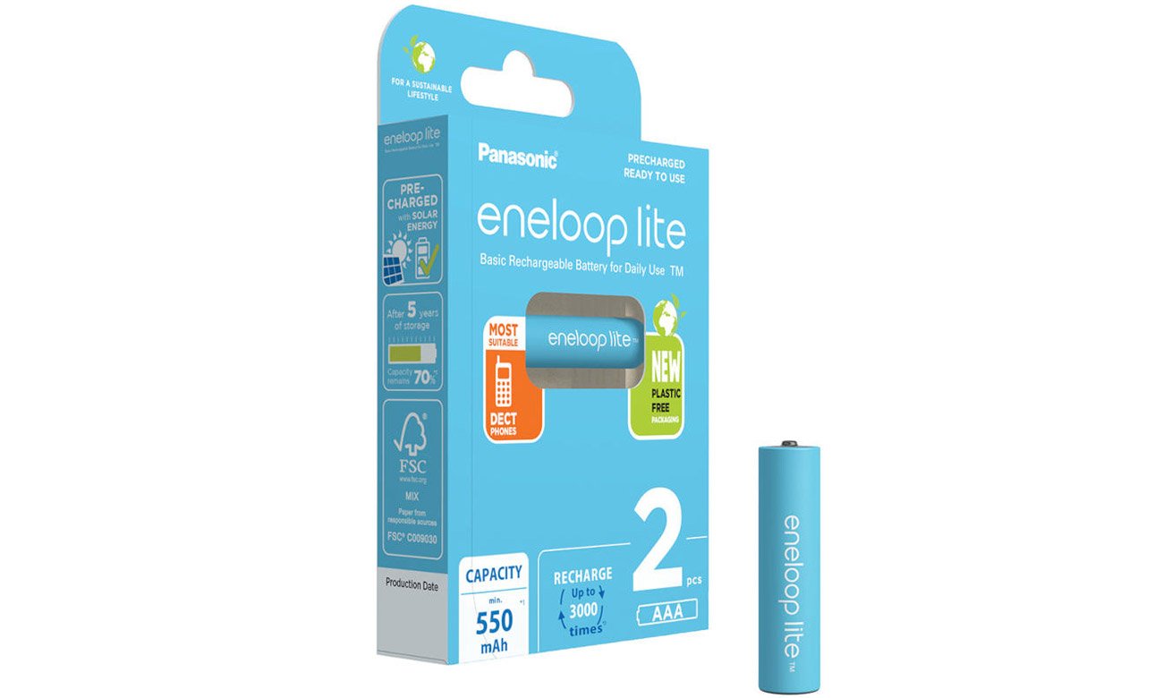 Panasonic ENELOOP LITE AAA 550mAh 2 szt - Baterie i akumulatorki ...